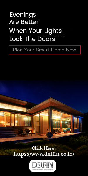 Beautifully lighted smart home with the text Evening Are Better When Your Lights Lock The Doors